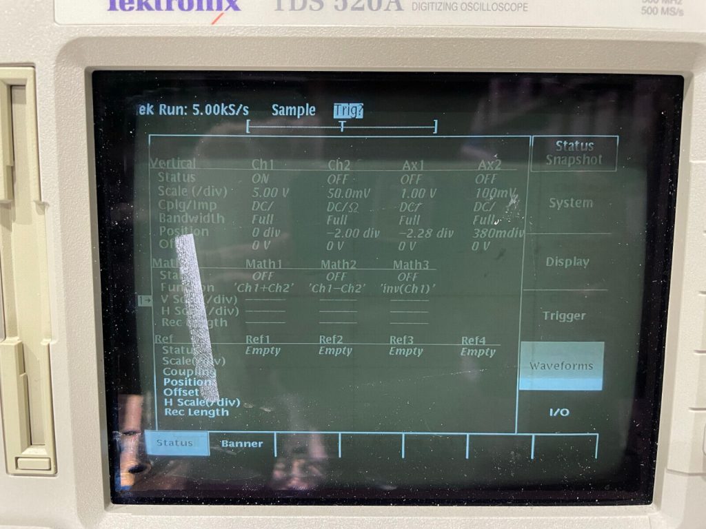 Tektronix TDS 520A Two Channel Digitizing Oscilloscope Opt 1F 1M ...