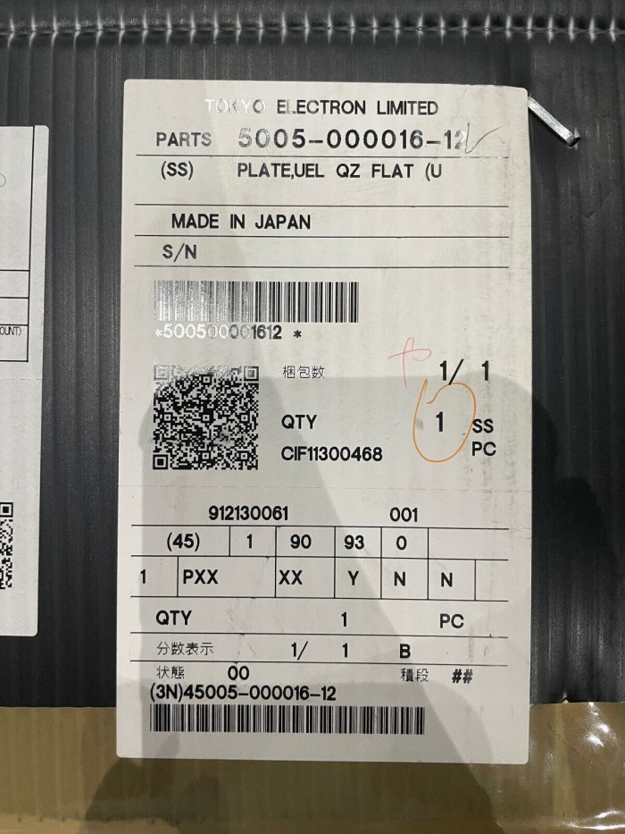 Tokyo Electron TEL 5005-000016-12 Plate, UEL QZ Flat – Novus Ferro Pte Ltd